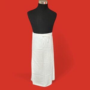 Vintage Monogrammed Waist Apron French Chef André White Cotton Adjustable Tie